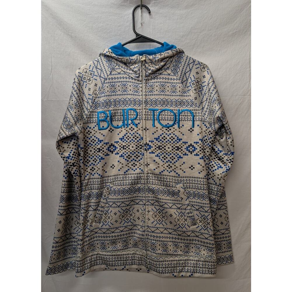 Burton Women's WB Peak Spell Out Fair Isle Hoodie Medium Full Zip
